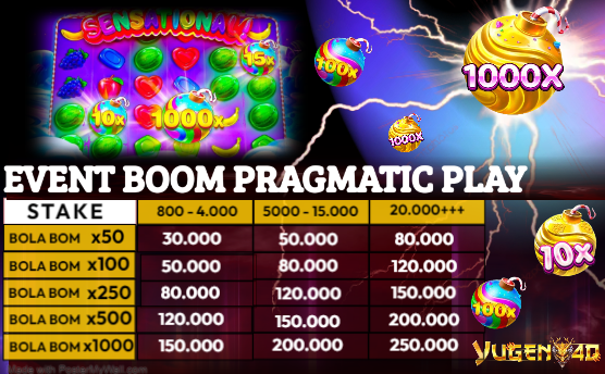 event boom pragmatic play yugen4d